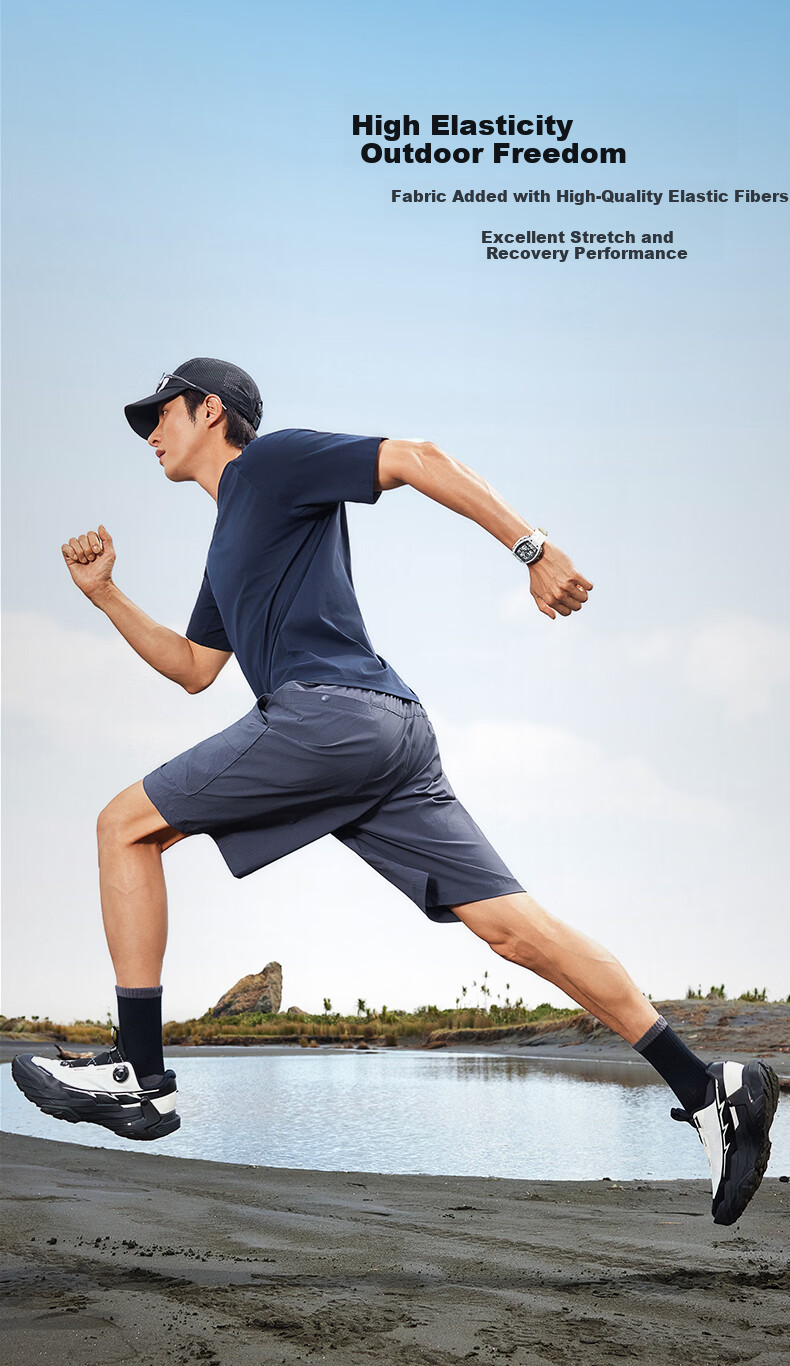 Kolumb Moisture-Wicking Quick-Dry Hollow Jacquard Crew Neck Short Sleeve Nylon Spandex Commuting Running T-Shirt Frost Gray XL 7