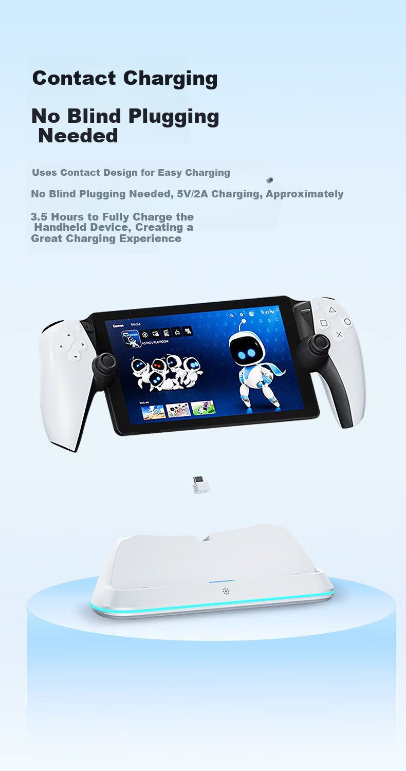 HONCAM PS5 Portal Charging Dock Storage Stand for Sony PS Portal Gaming Console Charger Accessories 7
