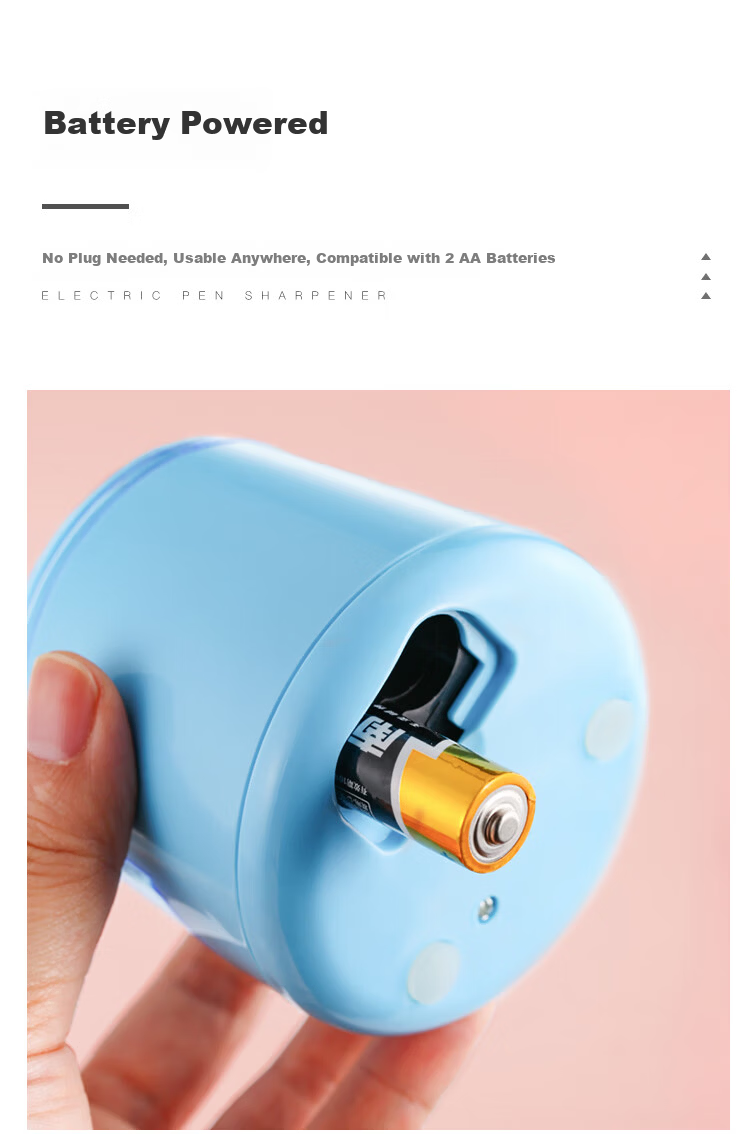 Disney Automatic Pencil Sharpener for Elementary Students Electric Pencil Sharpener Strawberry Bear A73143-T1 5