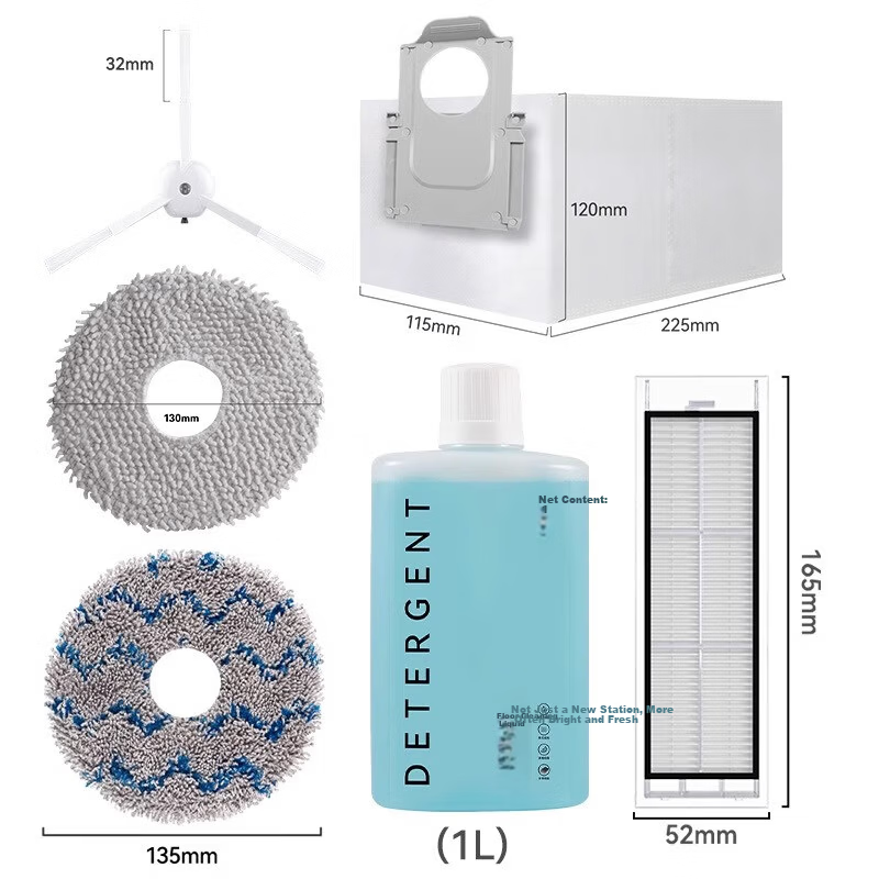 Behind Hero Compatible Rock Robot Vacuum Accessories for Rock T7S/T7S PLUS/G10/G10S/PRO/Pure/S Series Universal Vibration Mop Cloth 2-Pack 5