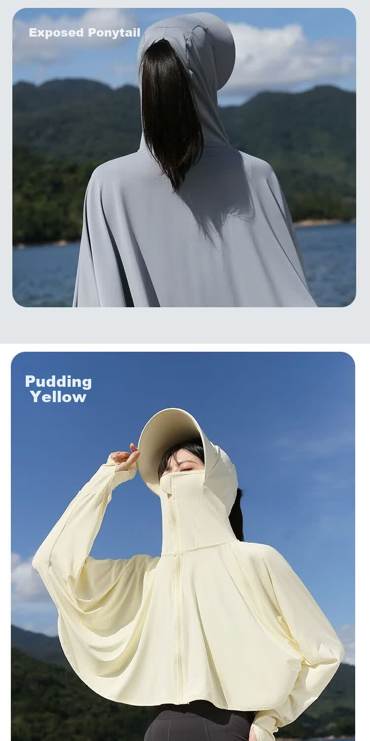 Combo Women's Summer Thin UV Protection Sun Shirt Mesh Loose Shawl Ice Silk European Style Sun Protection Skin Jacket 9