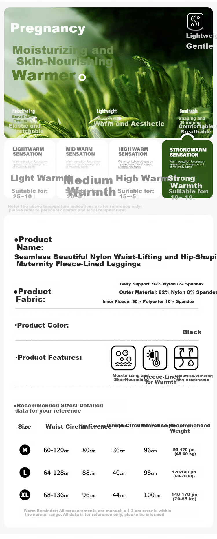 Zaisuo Maternity Thermal Fleece Lined Yoga Shark Pants with Camellia Oil Moisturizing Seamless Supportive Maternity Leggings 15