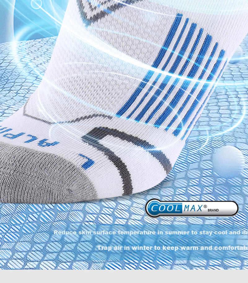 ALPINT MOUNTAIN CoolMax Professional Marathon Running Socks Moisture-Wicking Outdoor Sports Trail Running Socks 8