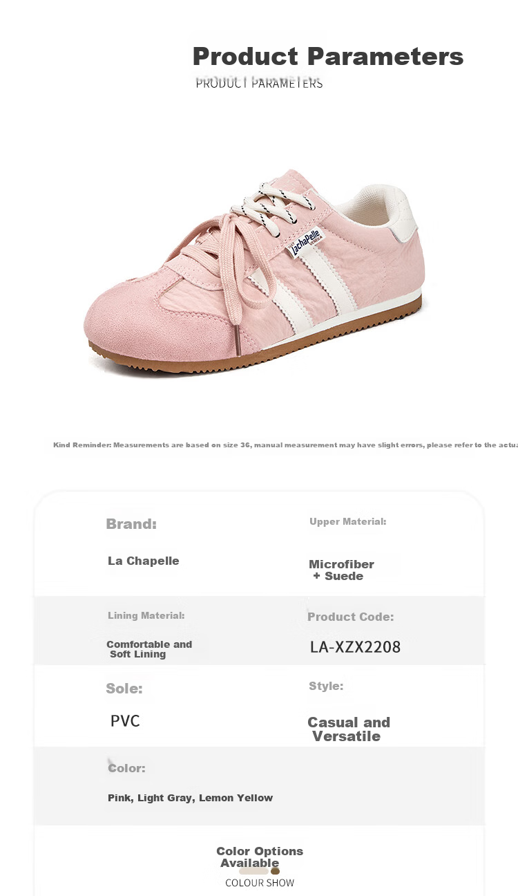 La Chapelle Women's Casual Training Shoes, Autumn New Style Breathable Lightweight Sneakers, Thick-Soled Skateboard Shoes, Beige Gray, Size 37 1