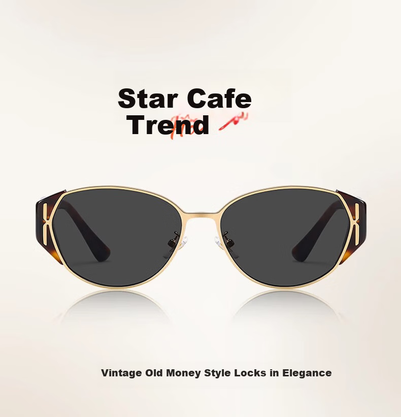Mumujian Shushu Cat Eye Sunglasses for Women 2026 New High-End UV Protection Myopia Face-Slimming Sun Shades 2