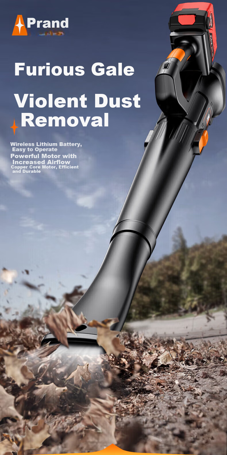 PUANGD Rechargeable Blower Fan Household Leaf Blower Garden Dust Blower Snow Blower Electric Agricultural Tool 1