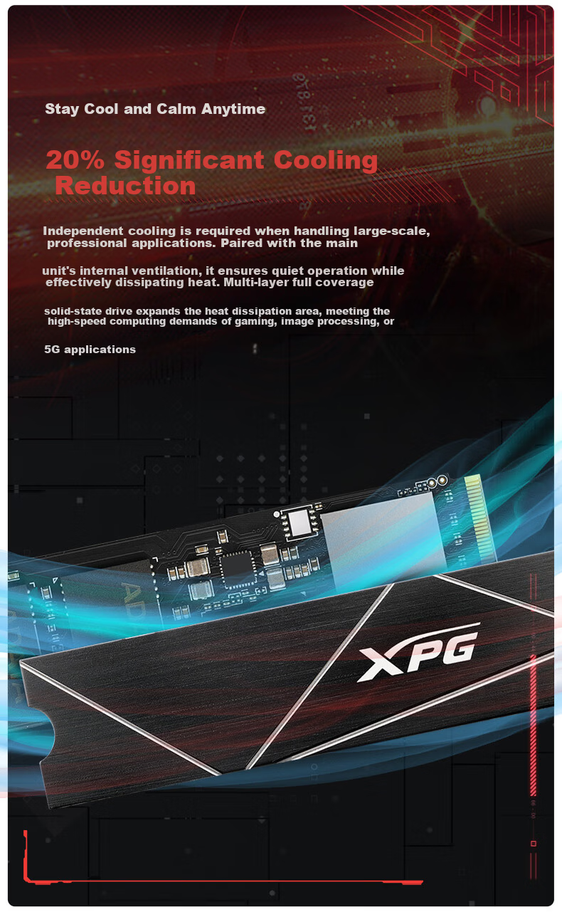 ADATA 1TB SSD M.2 NVMe PCIe 4.0 x4 XPG S70B Compatible with PS5 Deepseek Hardware 8