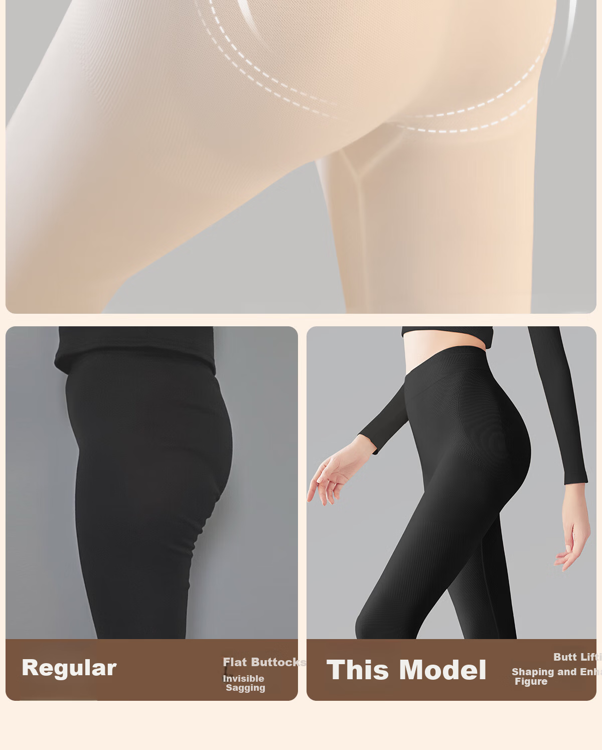 GRACEWELL 26th Anniversary New High-Waist Tummy Control Leggings for Women, Autumn and Spring Inner Pants, Slim Fit, Black, Size L 17