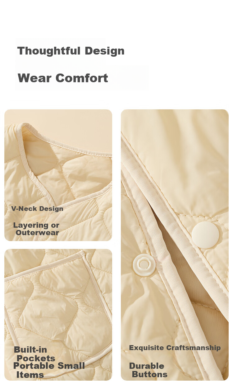 MiiOW [10A Antibacterial] Women's Wool Coat Autumn Winter Simple Windproof Long Sleeve Lightweight Warm Cardigan Top 8