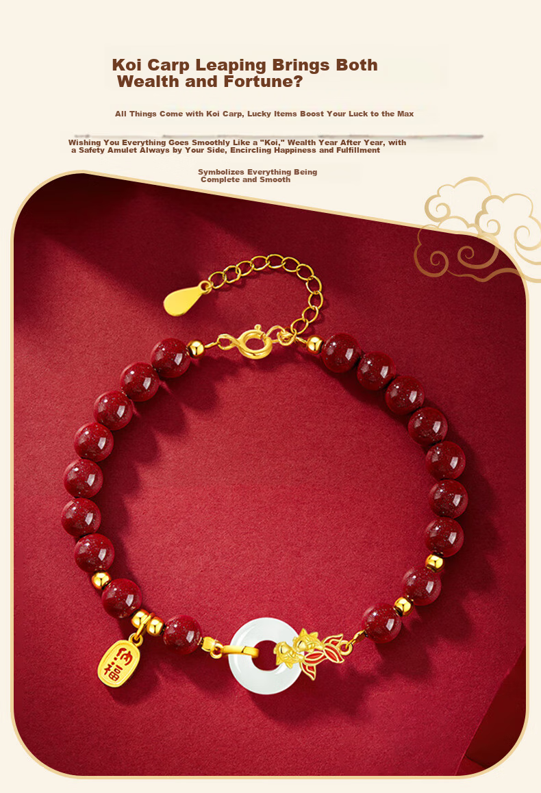 ALLOVE Koi Fish Safety Buckle Bracelet for Women 2026 New Birthday 520 Valentine's Day Gift for Girlfriend Wife 3