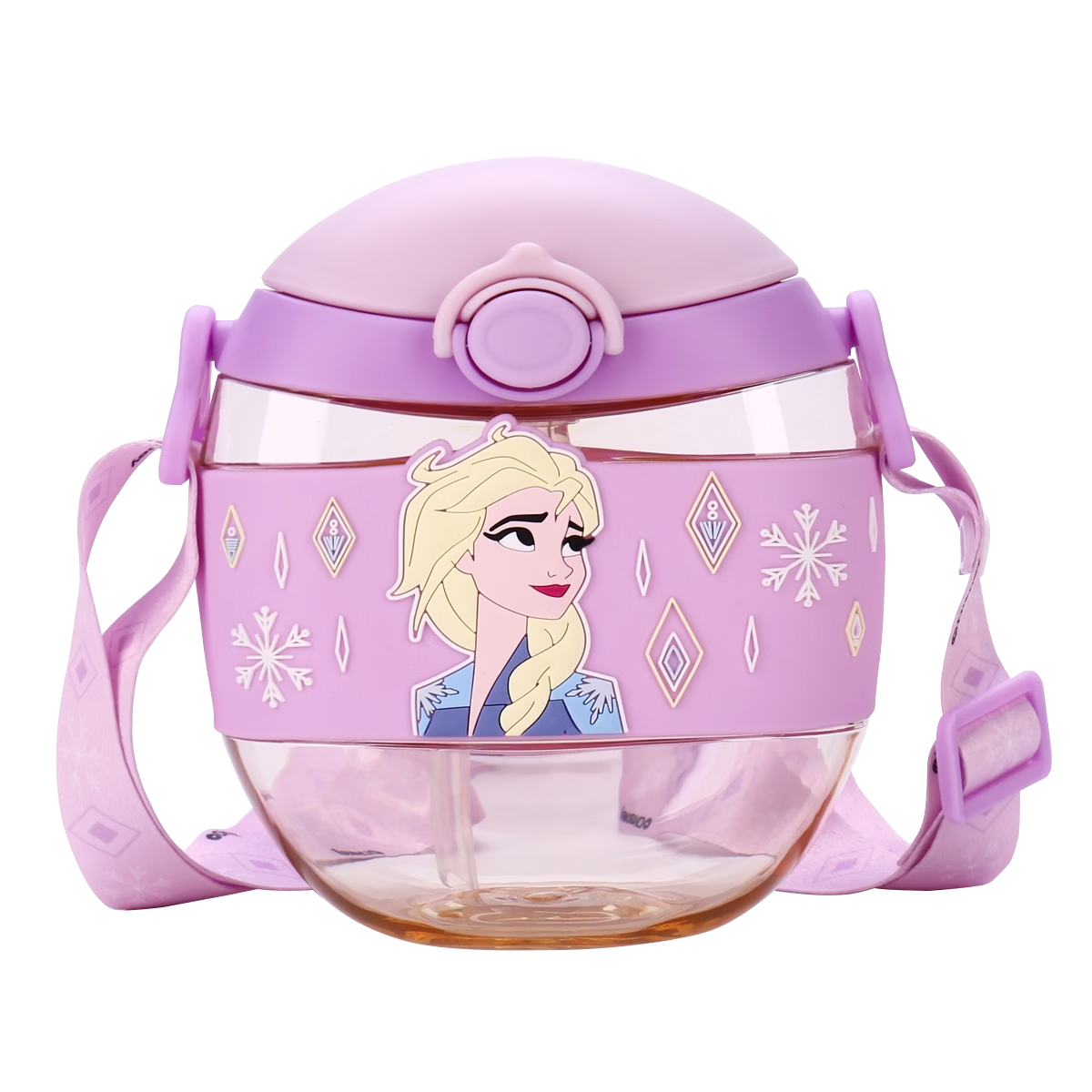 Disney Kids Water Bottle Summer Baby Donut Kindergarten Primary School Straw Cup Elsa Princess 450ml