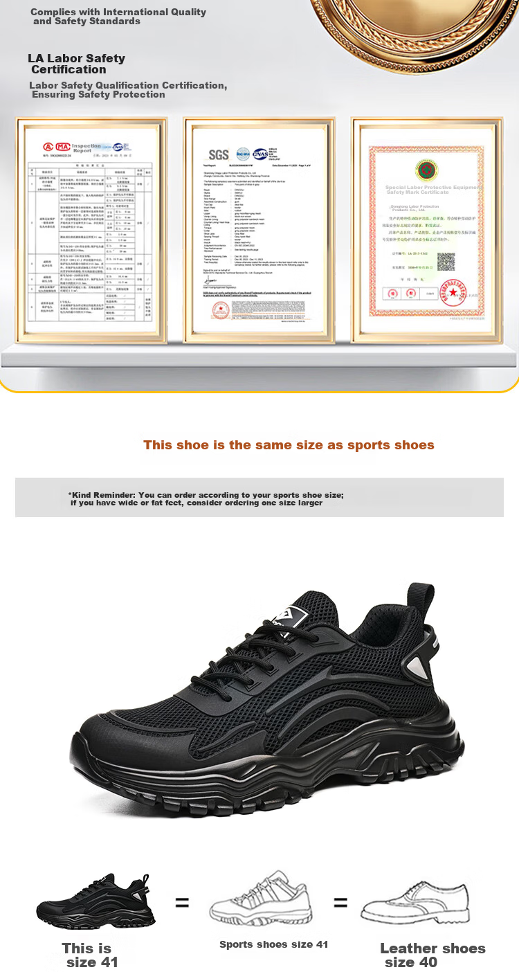 Dinggu Men's Safety Work Shoes Steel Toe Anti-Smash Anti-Puncture Durable Summer JD1666BDW42 5
