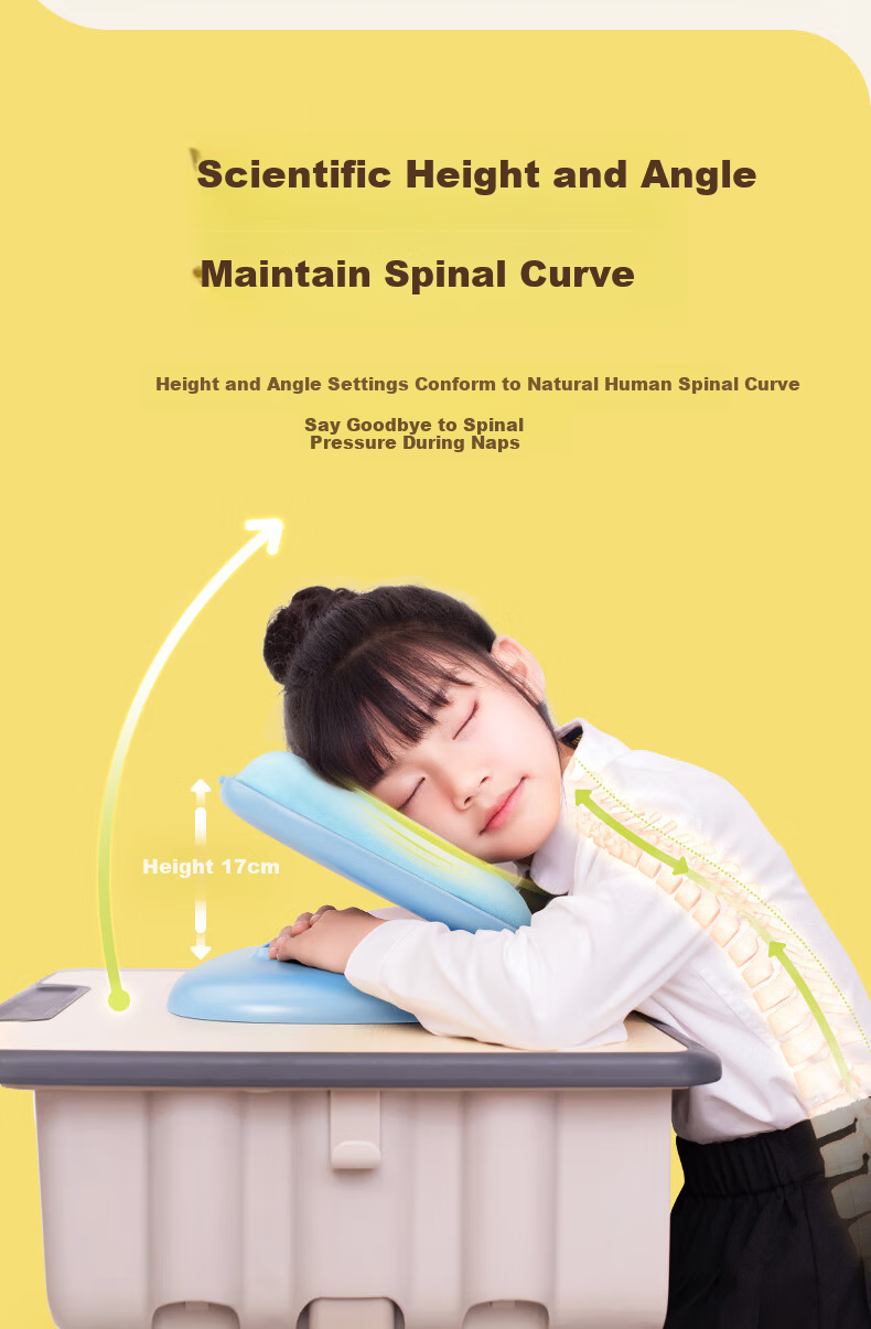 Back2 Office Nap Pillow Memory Foam Desk Sleeping Pillow for Kids 5