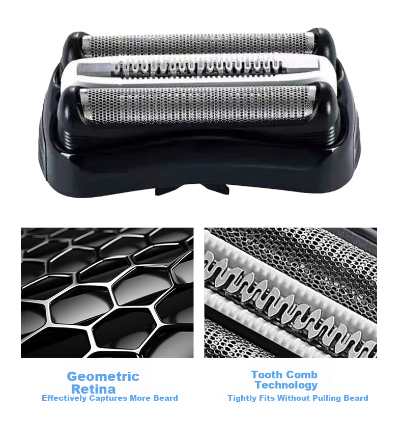 Donailun Replacement Foil and Cutter Combo for Braun Series 3 Shaver Heads S3 32B/3000S/3010S/3040S/3020S Blades 3
