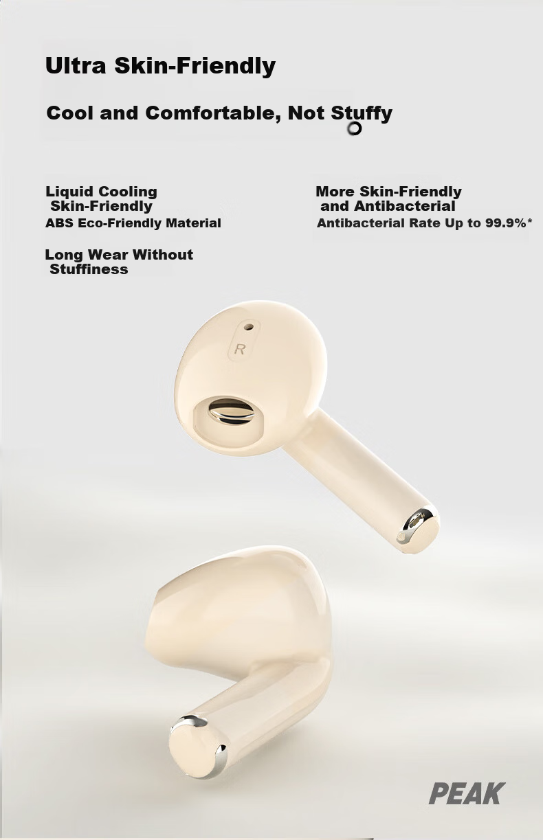 PEAK Bluetooth Ear Clip Open Bone Conduction Headphones Custom Tuned Sports Call Compatible with Apple Huawei Phones New This Month 5