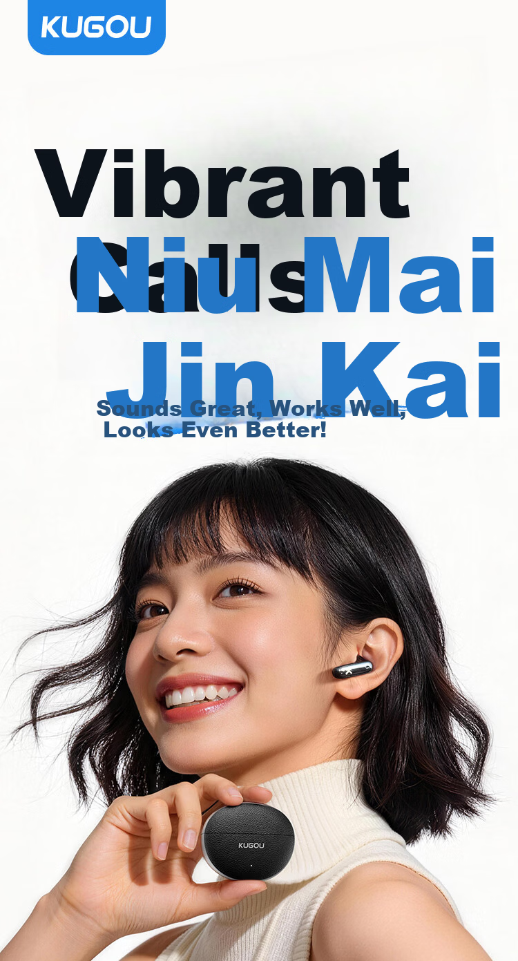 KUGOU M58 True Wireless In-Ear Bluetooth 6.0 Earphones with 4-Mic Call Noise Cancellation, Long Battery Life, Low Latency for Music, Gaming, Sports, Compatible with Huawei, Xiaomi, Oppo 2