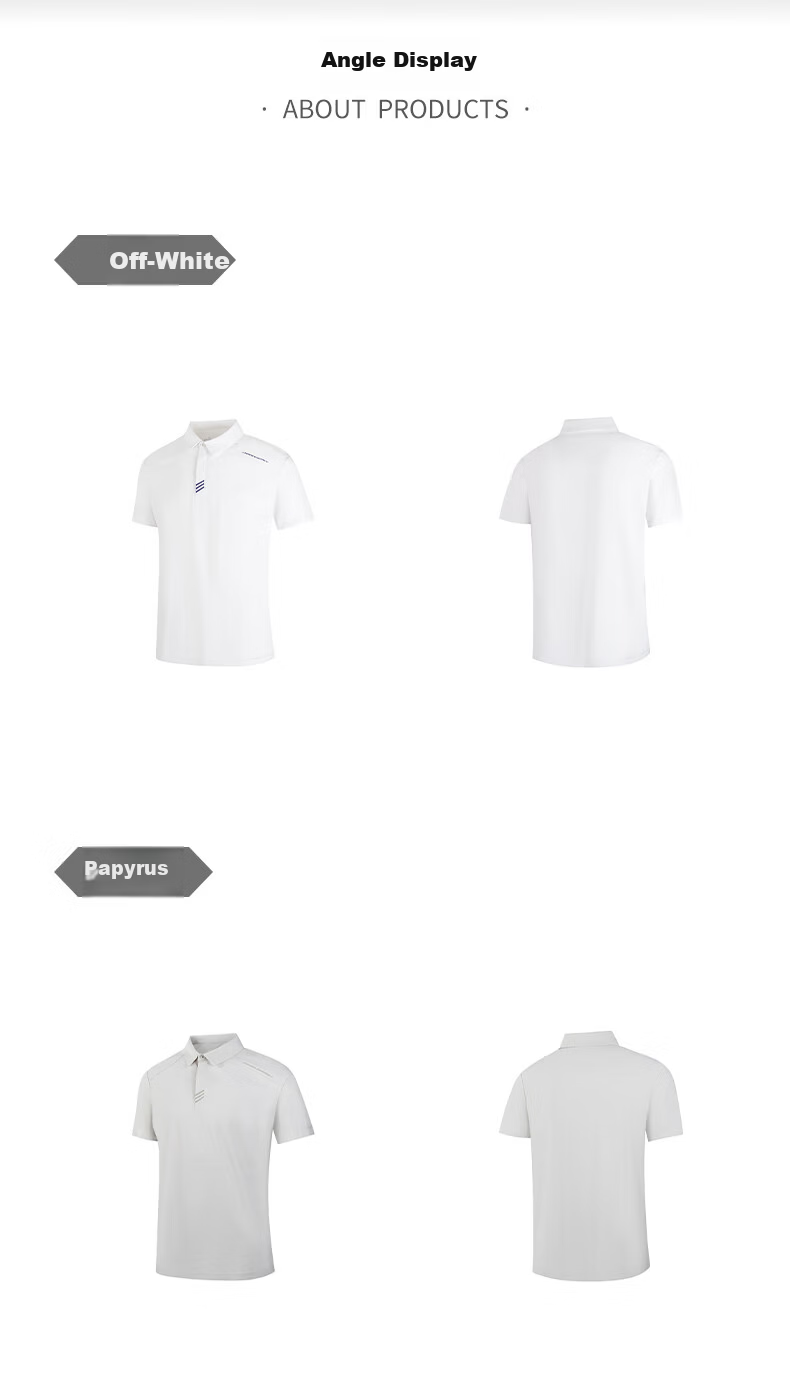 361° Men's Short Sleeve Polo Shirt Spring Summer Sports Casual Sun Protection Cooling Top 652624104-5 39