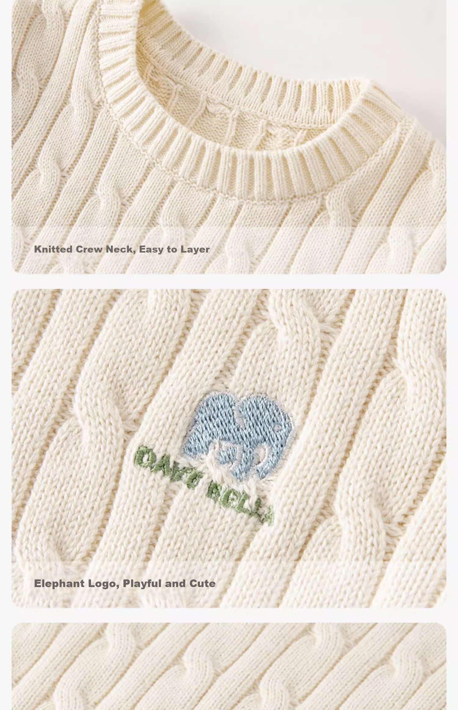 DAVE & BELLA Kids Sweater Girls Autumn Knit Pullover Boys Big Kids Top 8