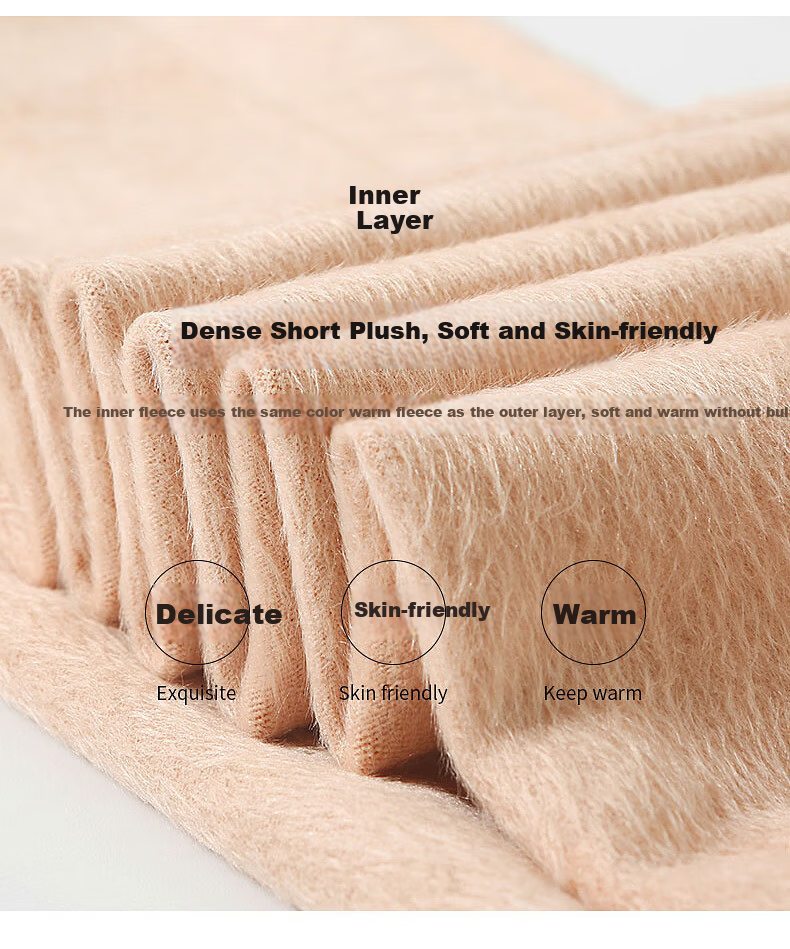 Langsha Sheer Leggings Women's Spring Autumn Thin Fleece Double-Layer Cuttable Nude Tights Pantyhose 9