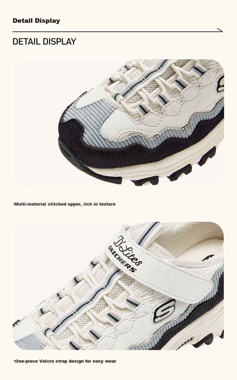 Skechers Self-operated Kids Cake Bear Panda Shoes Girls Fashion Classic Casual Dad Sneakers 303951L 23