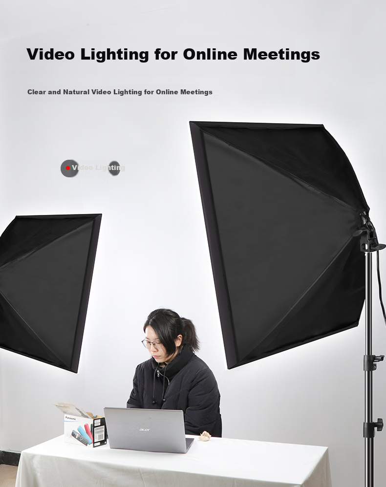 Photography Gadget [Hot Sale 50K+] Live Streaming Fill Light Studio Kit LED Outdoor Portrait Continuous Softbox Lighting Equipment for Influencers 18