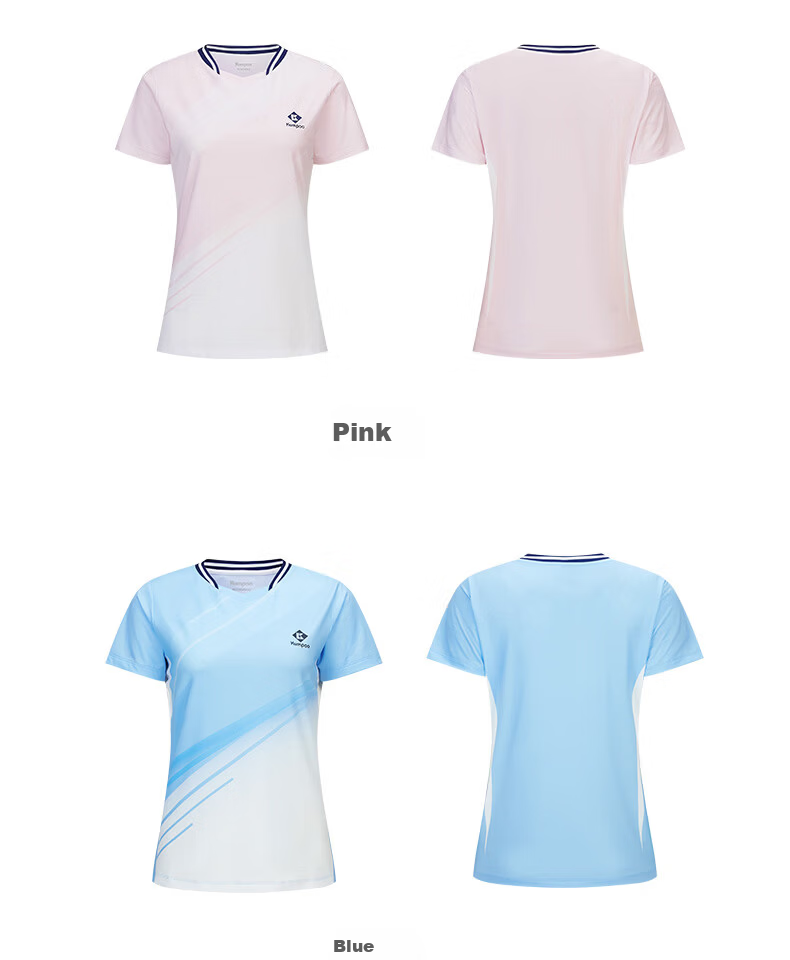 KUMPOO 26th Anniversary New Badminton Shirt Short Sleeve Comfortable Breathable K261W-1227 Women's Pink 3XL 22