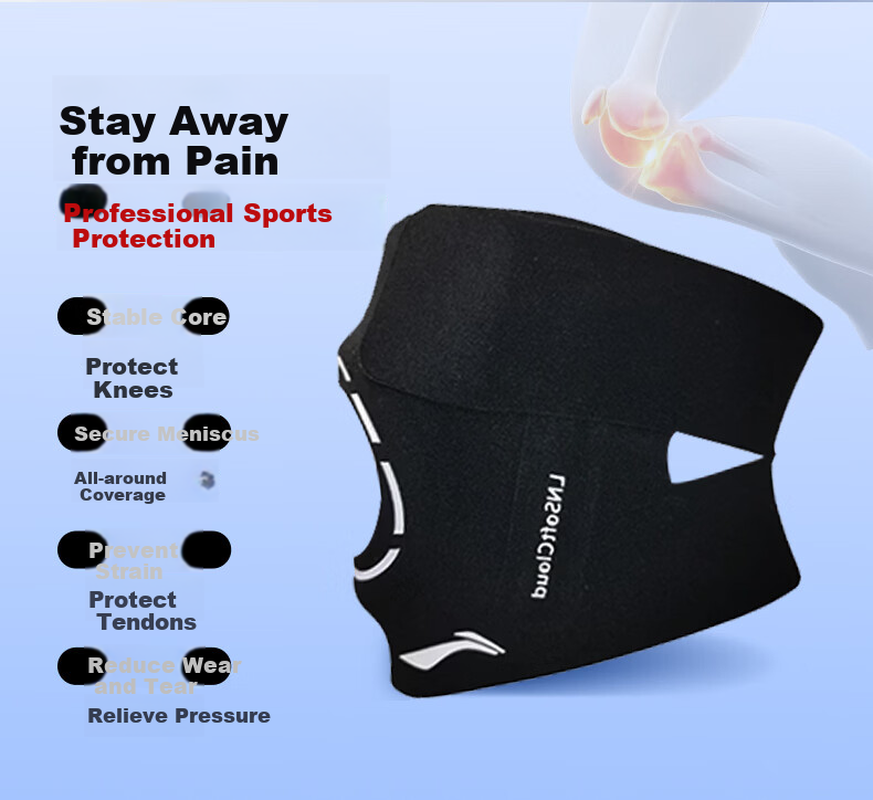 Li-Ning Knee Brace for Sports, Running, Men And Women, Meniscus Protection, Joint Support, Patellar Strap, Basketball, Soccer, Badminton, Hiking Protective Gear 9