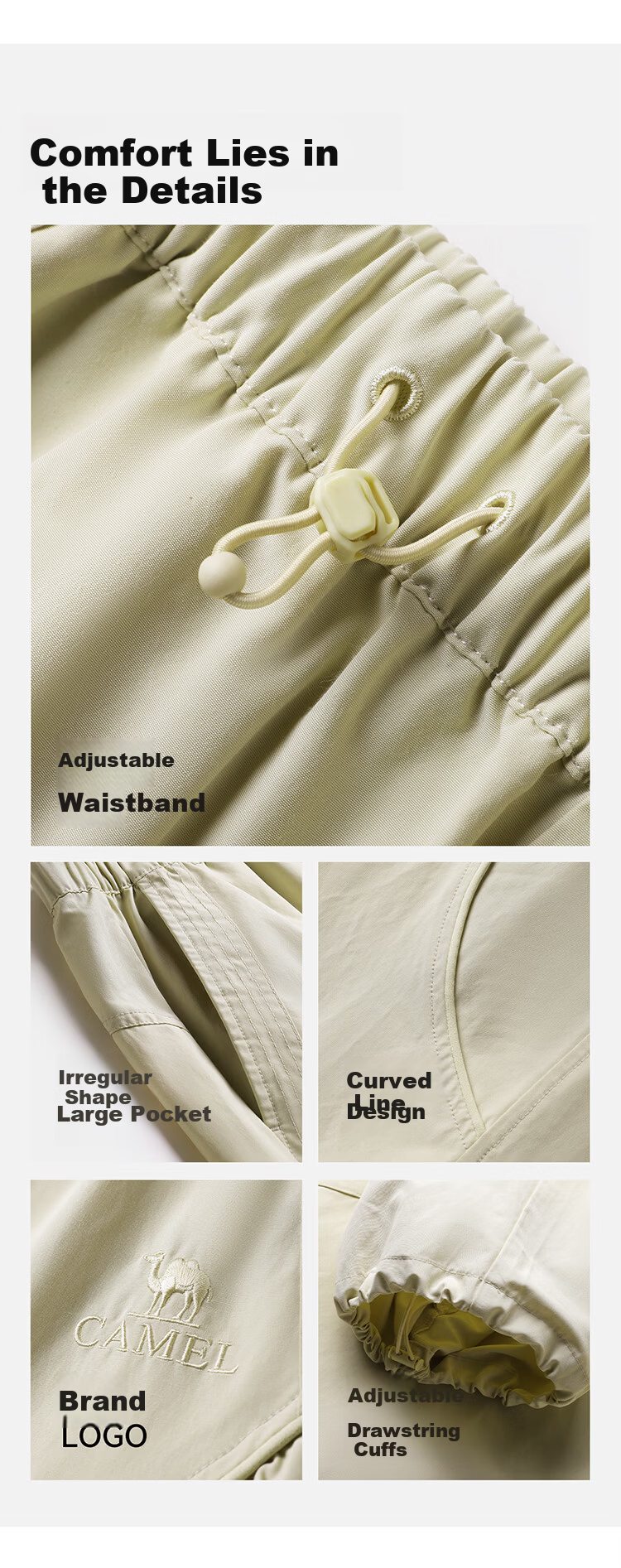 CAMEL [Wang Junkai Edition] Outdoor Casual Pants for Women 2026 Spring New Breathable Straight-Leg Casual Pants for Men 5028 22