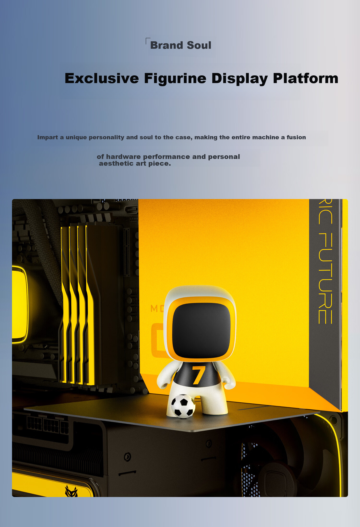 GeometricFuture Model3 Nezha Computer Case Black Grey (Supports M-ATX Motherboard/50 Series Graphics Card/360mm Radiator/Seaview Case/Type-C Interface) 6
