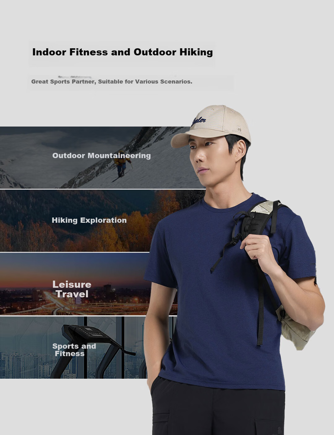 SCALER Men's Outdoor Quick-Dry Cooling UPF50+ Sun Protection Running Sports Breathable Loose Fit Short Sleeve T-Shirt 24