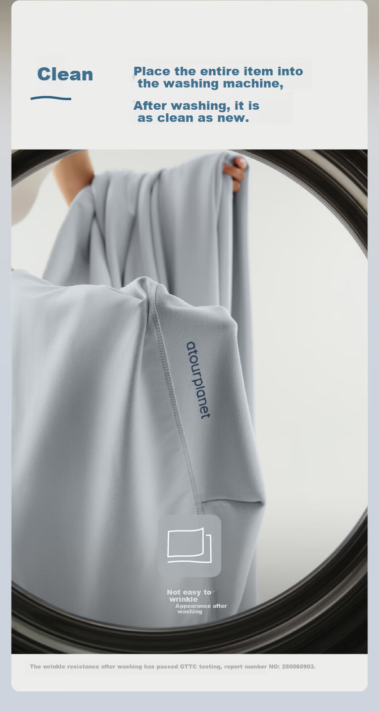 Atour Planet Deep Sleep Fitted Sheet Machine Washable Non-Slip Easy Fit Universal Bed Sheet Four Seasons Rock Blue Gray 180*200cm 10