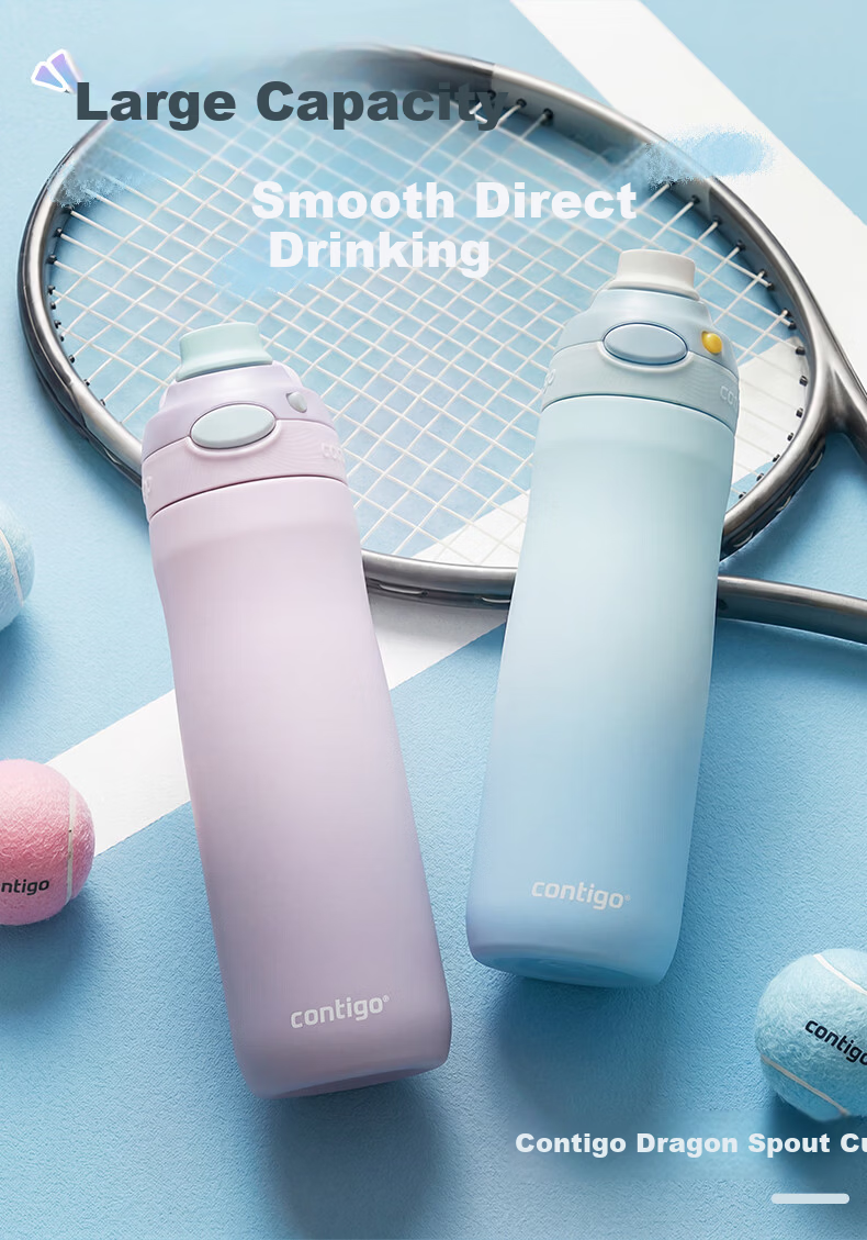 Contigo Kangdike Plastic Cup for Men And Women Students, Sports Water Bottle with Lock, 600ml Starry Journey HBC-DEM108 1