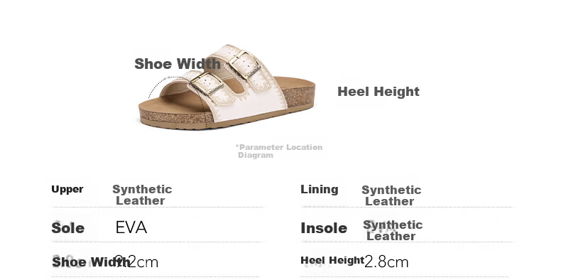 Hotwind Women's Birkenstock Style Summer New Flat Casual Outdoor Lightweight Cork Sandals 23