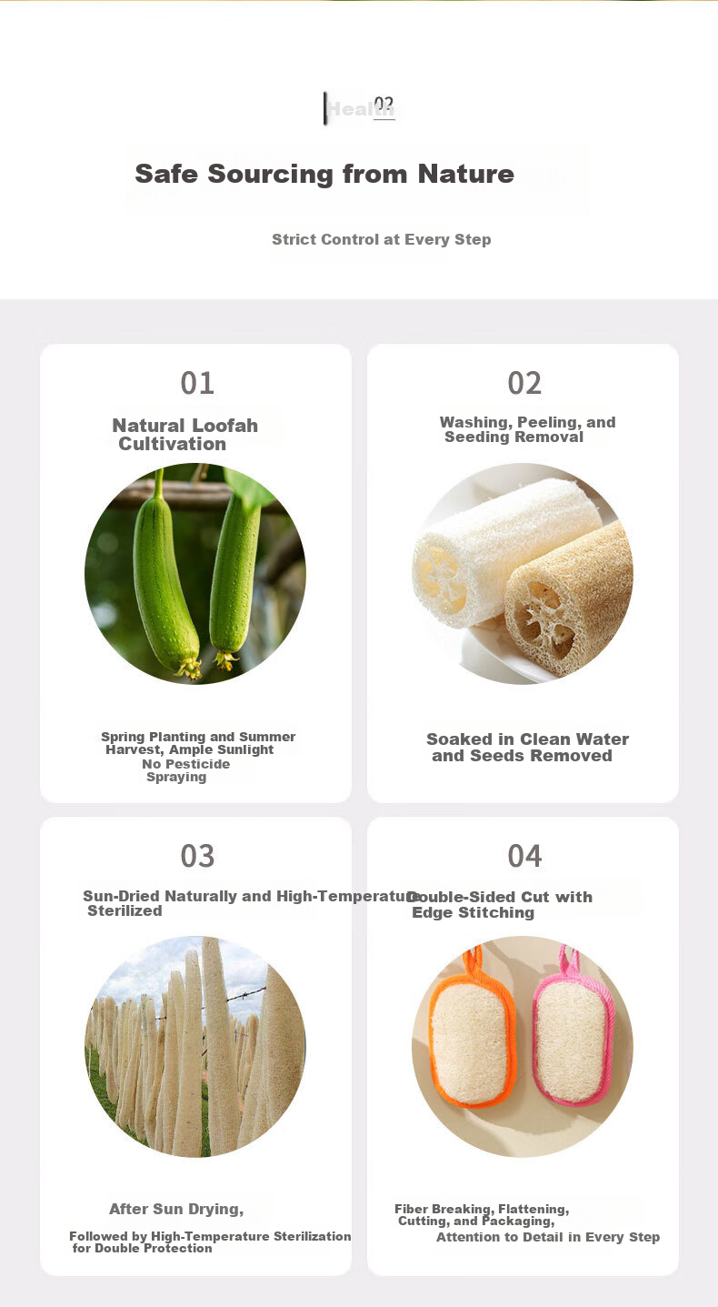 Mengting Loofah Sponge Scrubber 12x8cm 3-Pack Dishwashing Cloth Pot Brush Non-Scratch Loofah Cleaning Pad 3