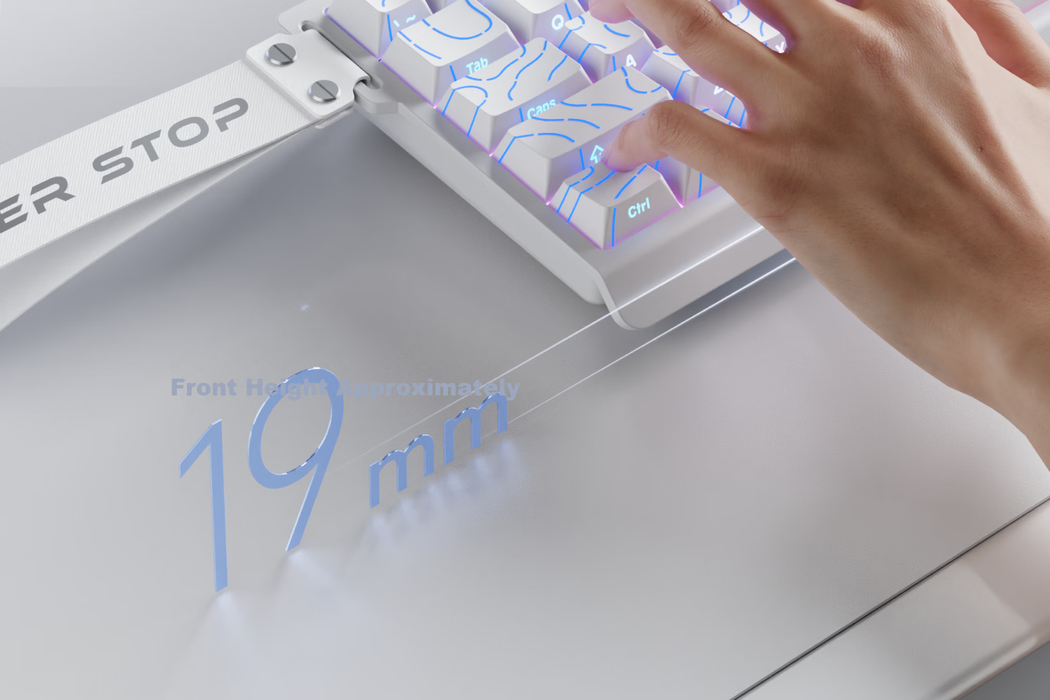 EWEADN F68 Wireless Keyboard Bluetooth Tri-mode Silent Mechanical Feel Gaming 68-Key Portable Computer Laptop Membrane Keyboard for Tablet iPad 8
