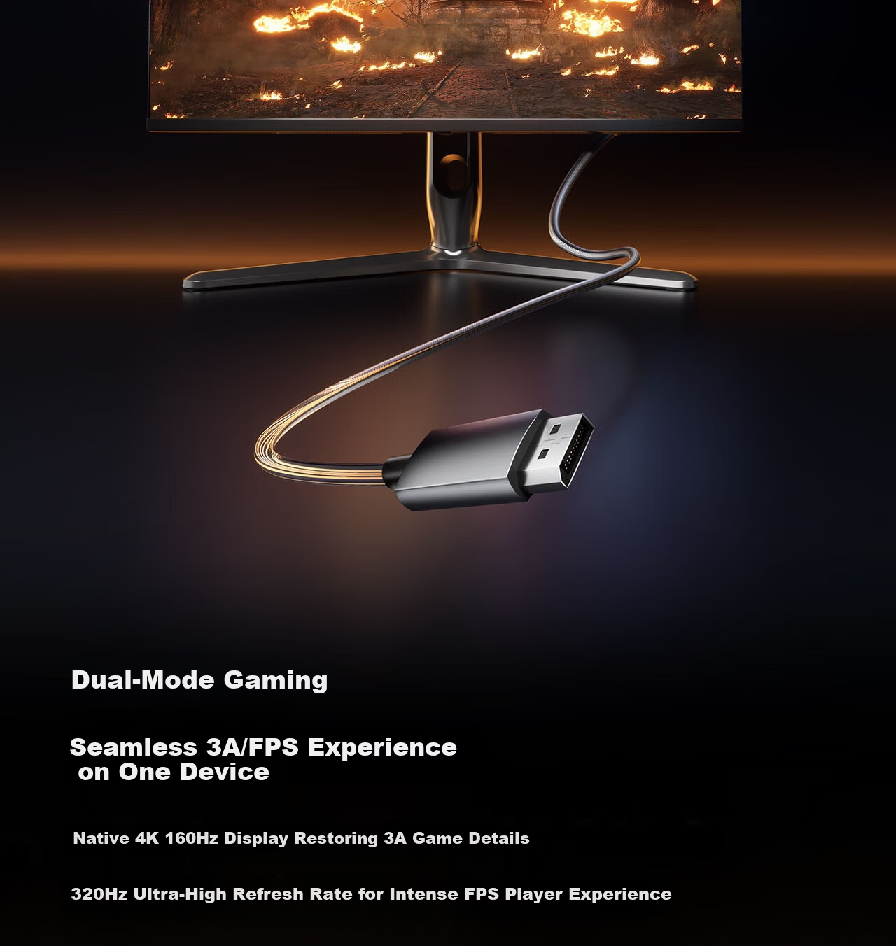 Hisense G7 Ultra 27-inch 3A Original Picture Obsidian Screen 1152-Zone MiniLED DP2.1 4K 160Hz Dual Mode 320Hz Moonshadow Gray Gaming Monitor 19