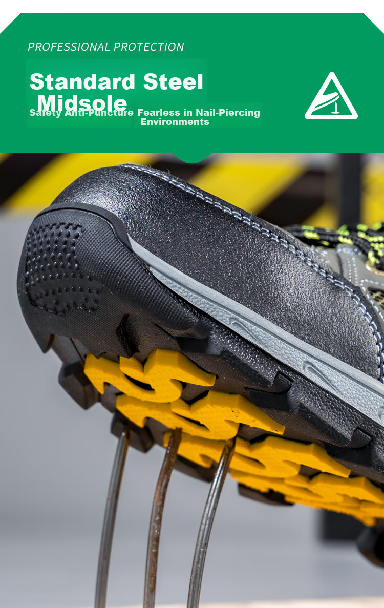 Jingtu Anti-Static Safety Shoes for Men Summer Breathable Steel Toe Cap Puncture-Resistant Work Shoes for Gas Station 857A Size 40 8