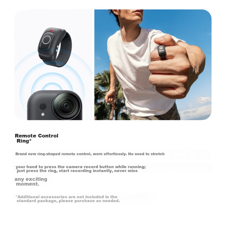 Insta360 GO Ultra Flagship Pocket Thumb Camera 4K Sports Camera Vlog Cycling Running Family Standard Edition Starry Black 35