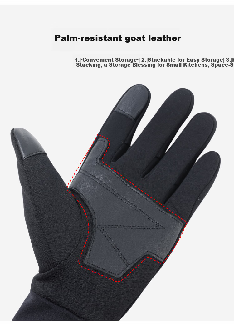Toread Outdoor Hiking Fleece Gloves Men Autumn Winter Ski Mountaineering Warm Windproof Cycling Touchscreen Sheepskin Patch Gloves 5