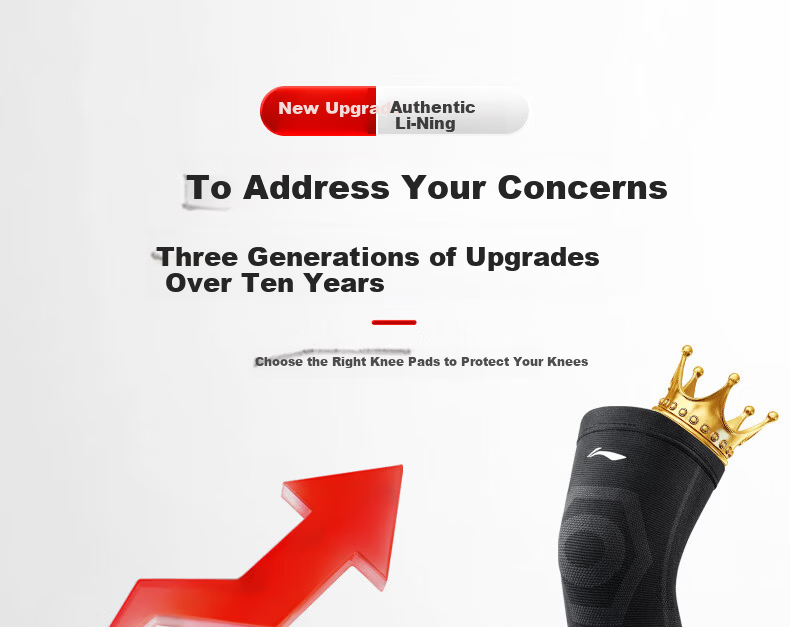 Li-Ning Knee Brace Sports Summer Thin Men Women Running Meniscus Injury Joint Cold Legs Mountaineering Basketball Badminton Special 6