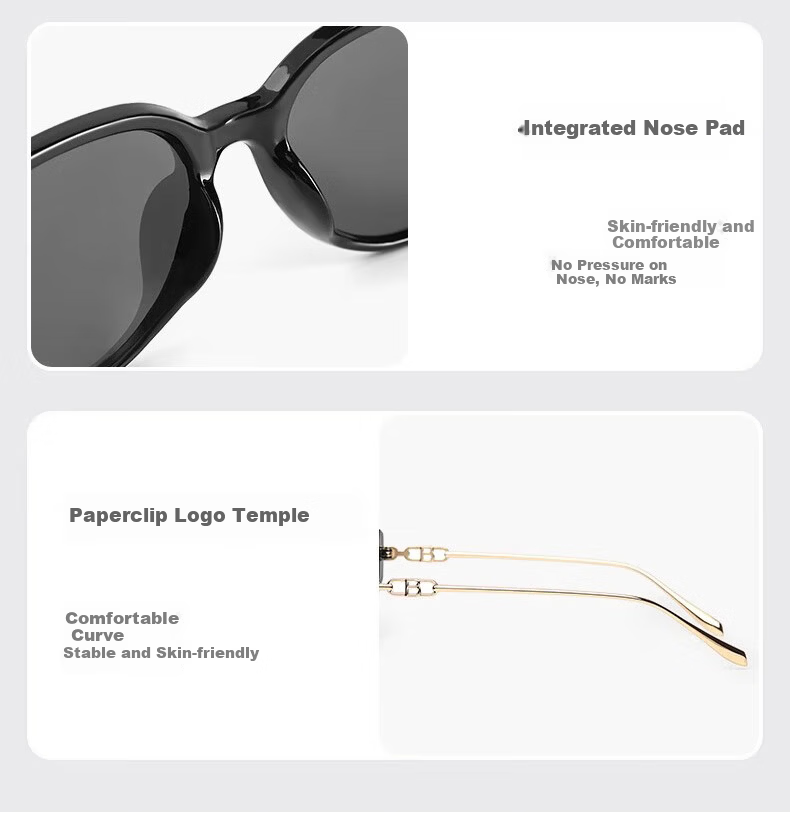FENCHI Cat Eye Narrow Frame Face-Covering UV400 Sunglasses for Women UV Protection Sun Glasses High-End Style Yang Zi Edition 9