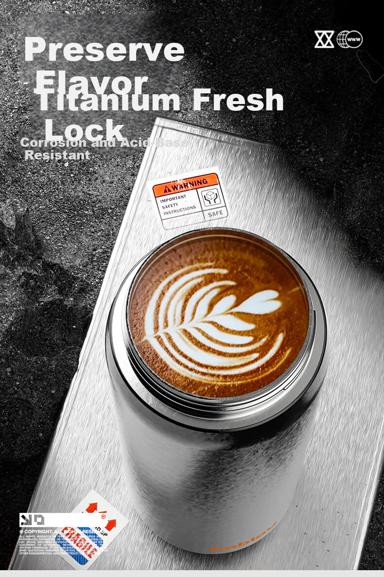 BABLOV Flower Companion Forest Titanium Insulated Mug, 99.9% Pure Titanium Thermos Cup, Tea Infuser Mug, Father's Gift, 750ml 4