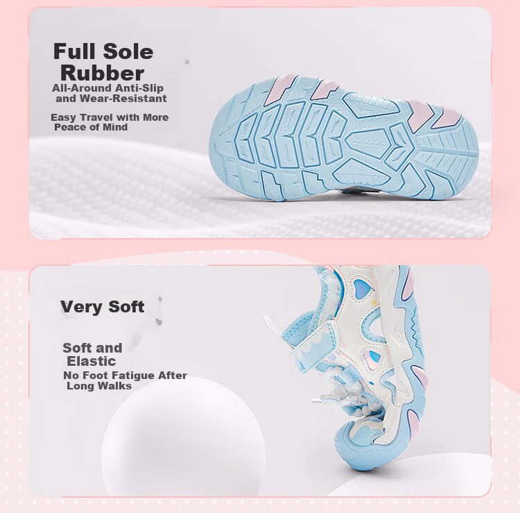 Balabala [Sanrio IP balaOne] Kids Sandals Girls Sports Shoes 2026 Summer New Beach Shoes 6