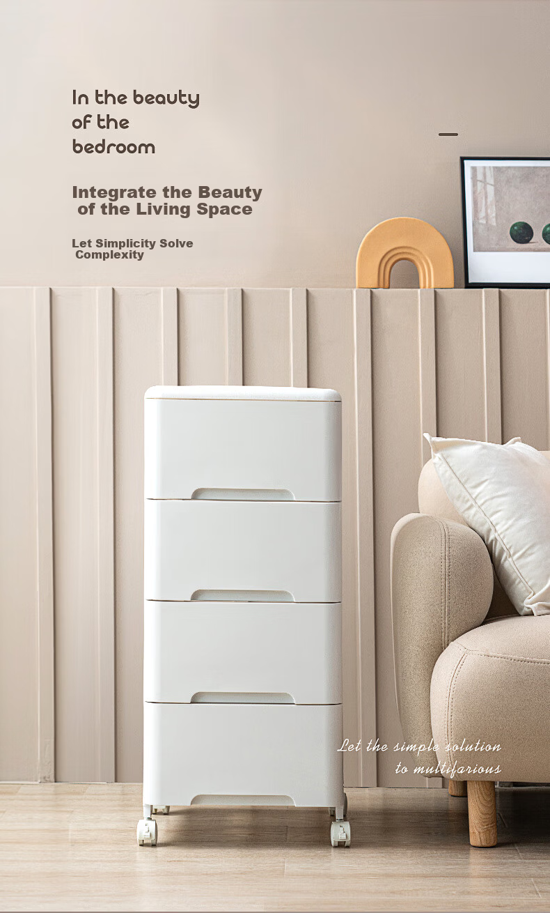JEKO&JEKO Drawer Storage Cabinet Bedside Cabinet Storage Cabinet Children's Wardrobe Storage Cabinet Storage Box Gap Cabinet 3 Layers 3