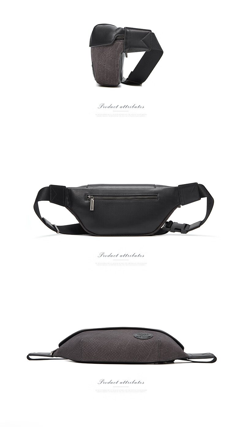 BVP Casual Cowhide Chest Bag, New Fashion Shoulder Bag for Men, Crossbody Bag, Travel Small Backpack, Birthday Gift 12