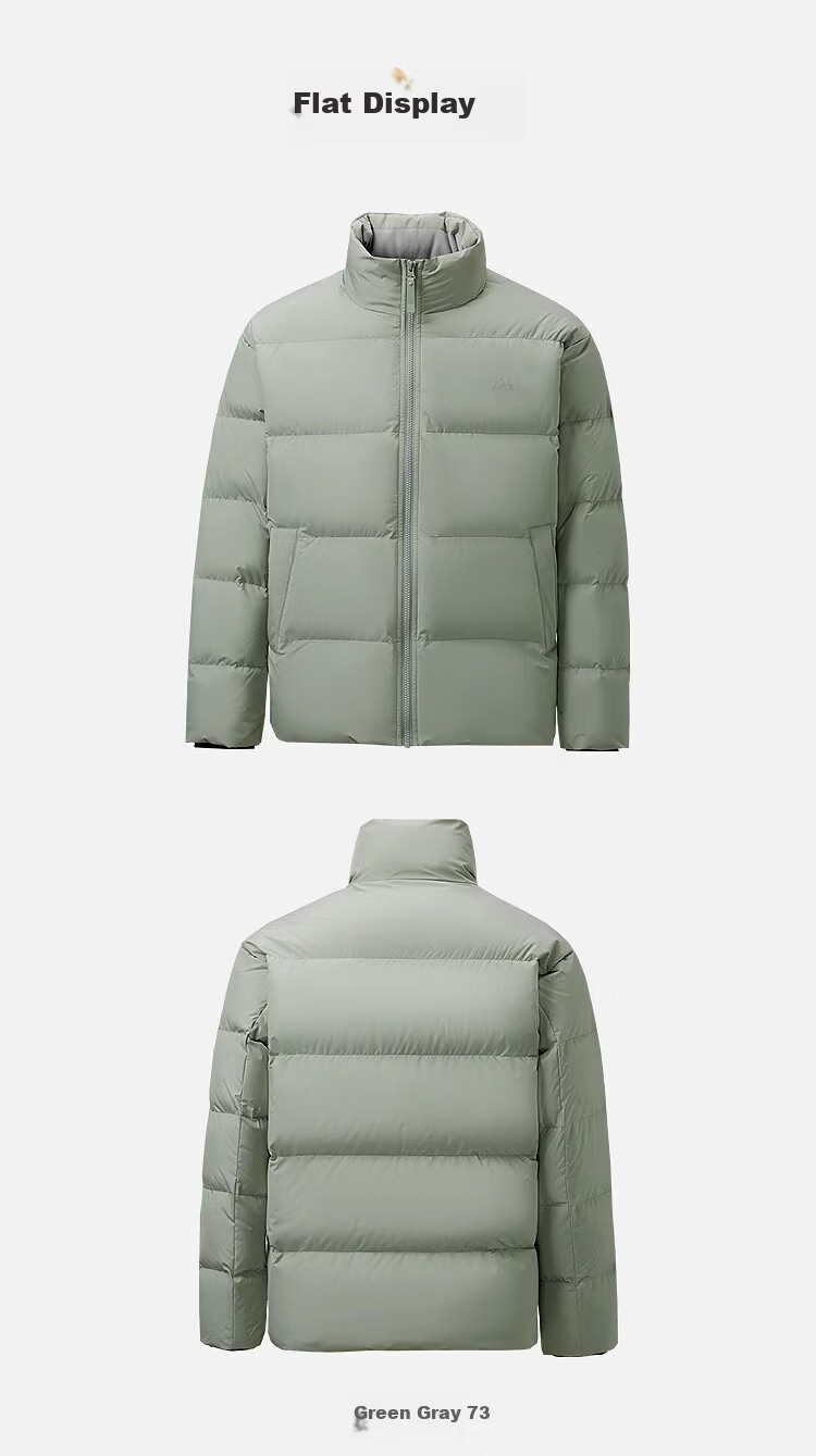 HLA Men's Stand Collar Down Jacket Puffer Coat Mountain Series Winter Outerwear 14