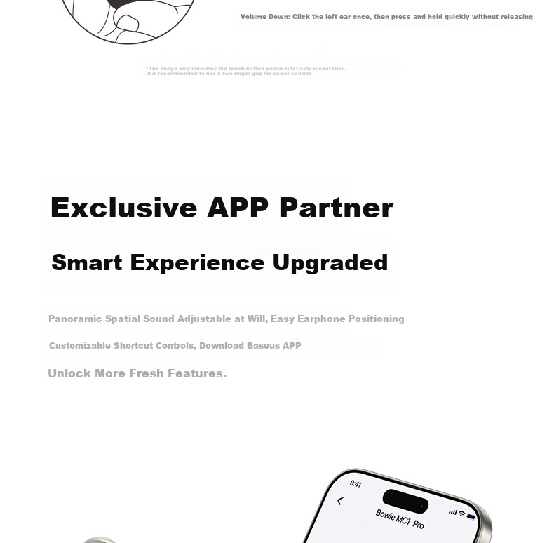 Baseus MC1 Pro AI Translation Bluetooth Earphones [Celebrity Edition] Clip-On Open-Ear Sports Call Noise-Cancelling Bone Conduction for Huawei and Apple Phones 33