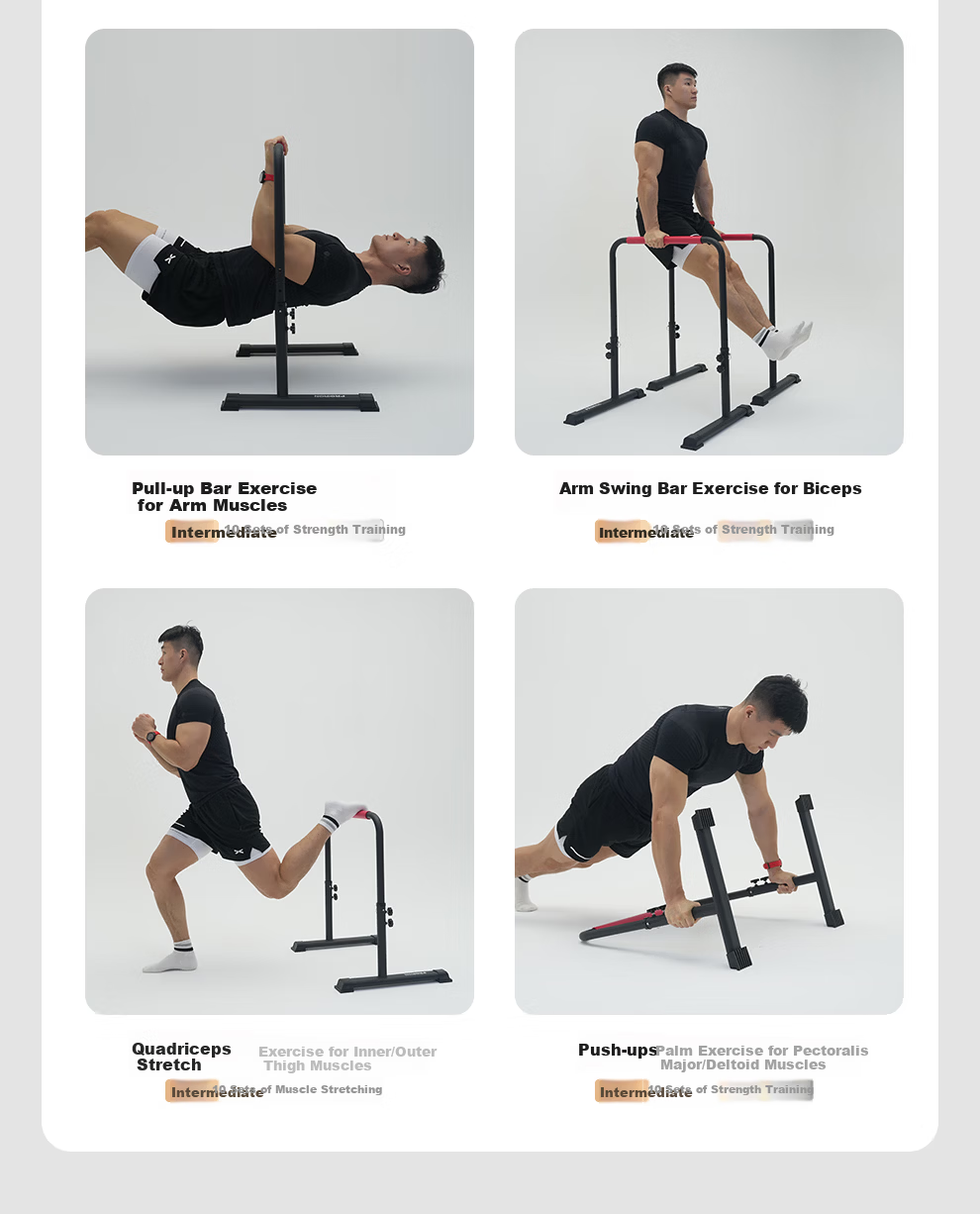 PROIRON Puliai Home Dip Bar Trainer Portable Indoor Single and Parallel Bars Multifunctional Fitness Equipment for Exercise 17