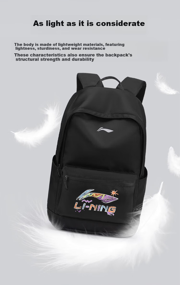 Li-Ning Customizable High-Value Large Capacity Backpack for Men, Boys, High School and College Students, Travel, Commuting, and Sports Backpack for Women 7