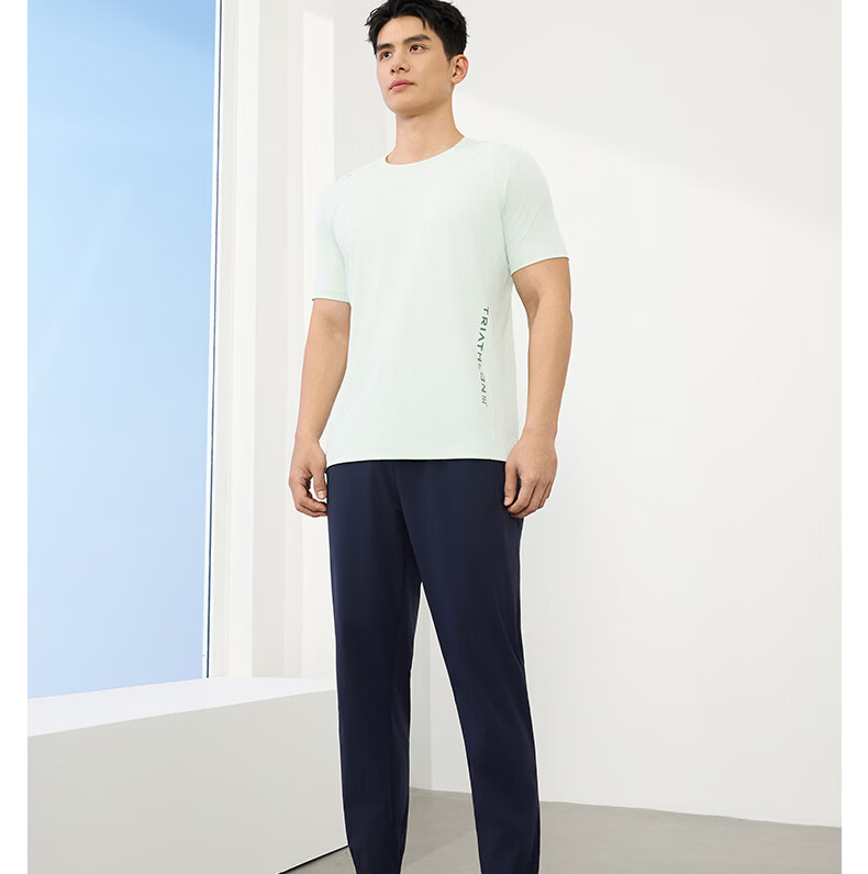 361° Men's Pants, Summer Sun Protection Casual Sports Trousers, Loose-Fitting Thin Running Pants with Elastic Cuffs, Cropped Pants, 652414706H-4 12